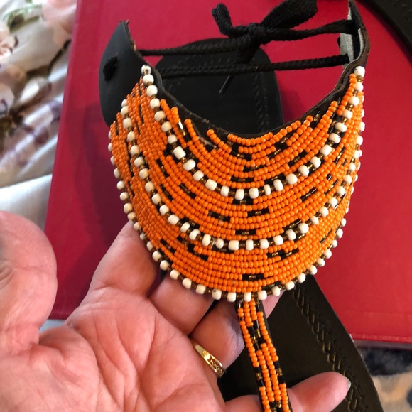 Beaded Boho Sandals - Picture 4 of 10